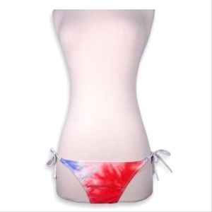 Bathing Suit Bikini Bottom Creative Apparel Beach Florida Dye Red White Blue